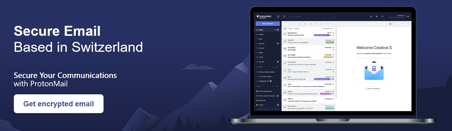Proton Mail: Get a private, secure, and encrypted email account
