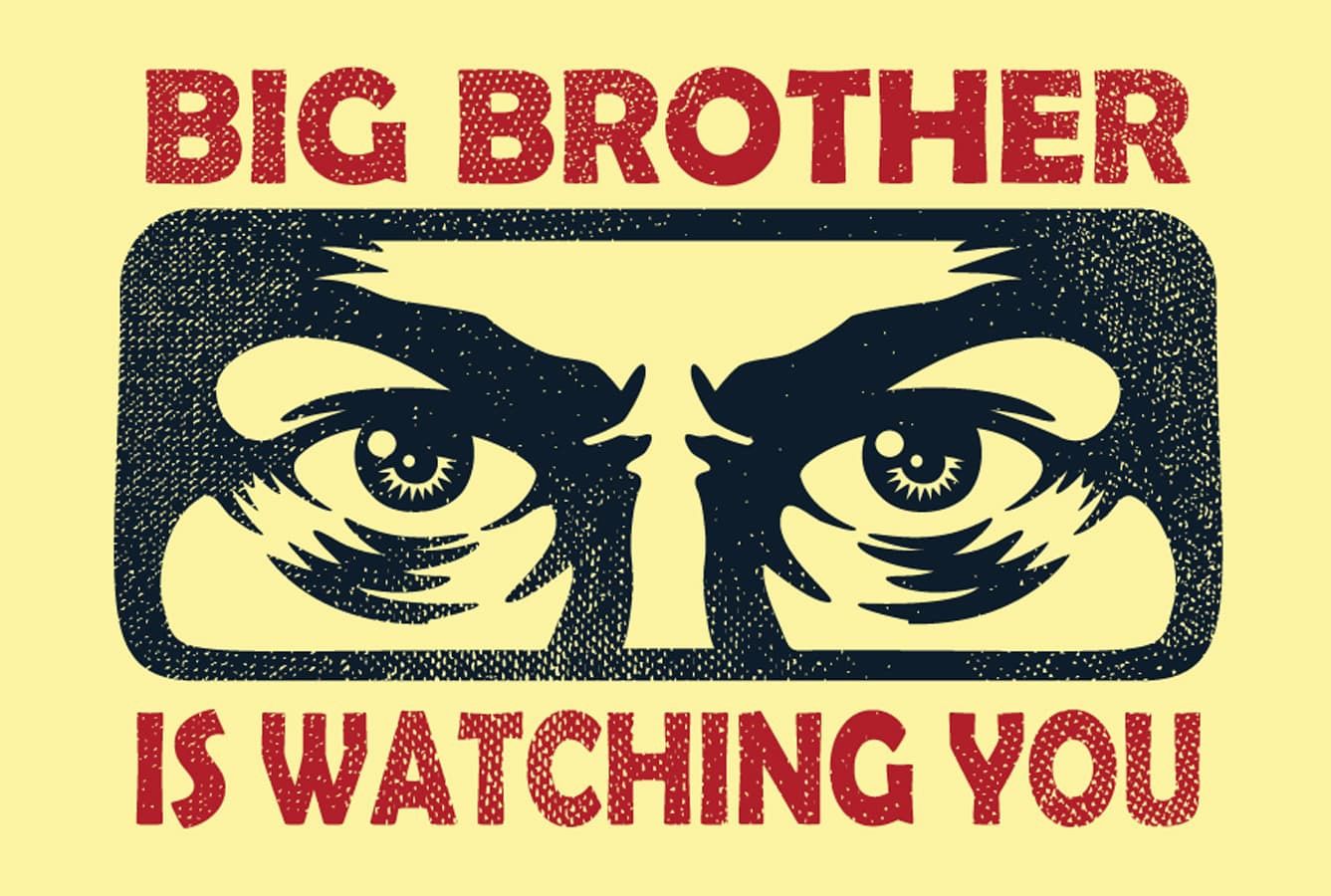 Ο Big Brother σε παρακολουθεί αφίσα